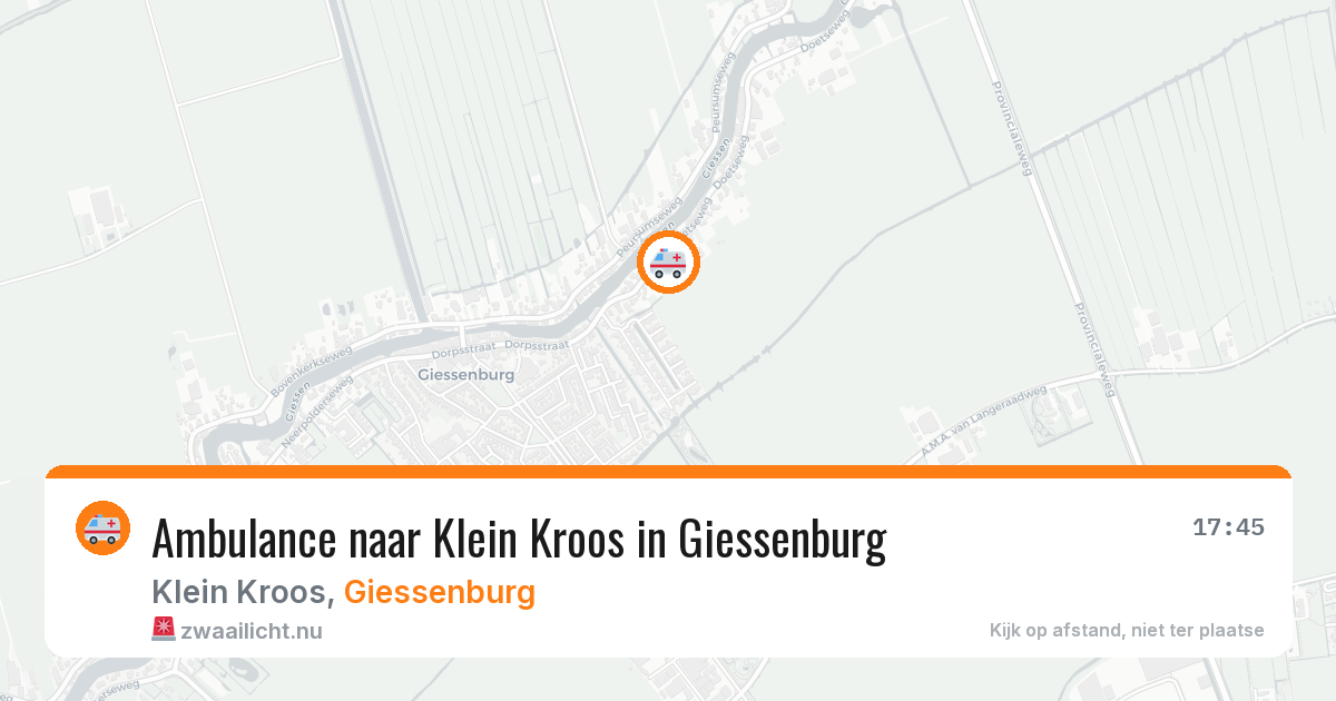 Ambulance naar Klein Kroos in Giessenburg — 19 mrt 2026