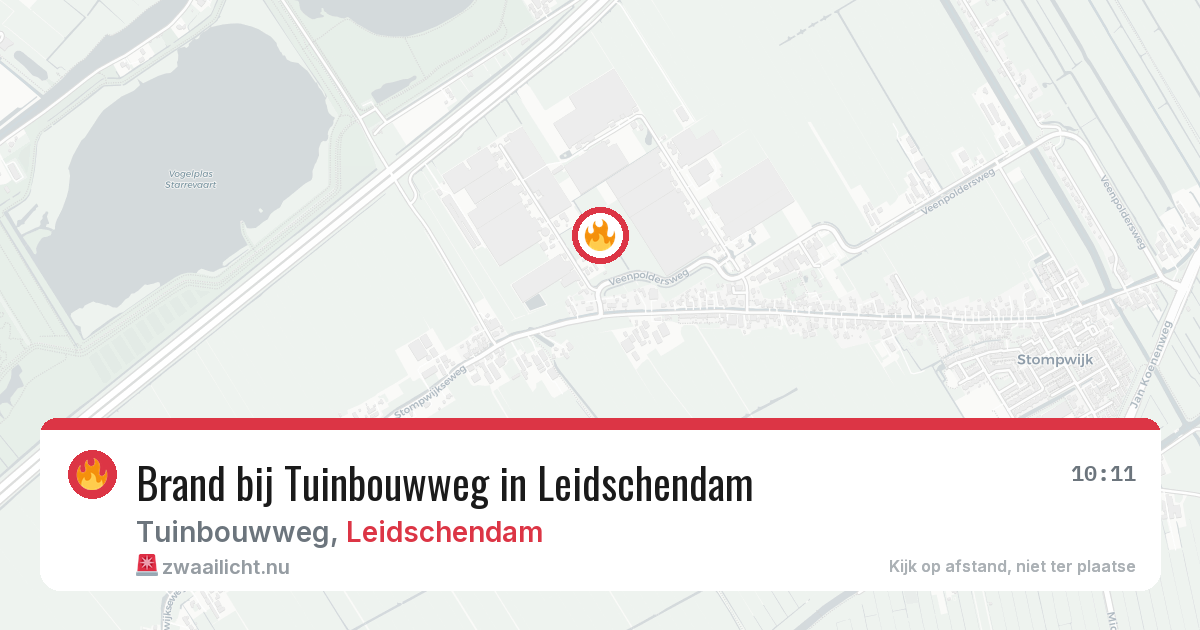 Brand bij Tuinbouwweg in Leidschendam — 10 jul 2026