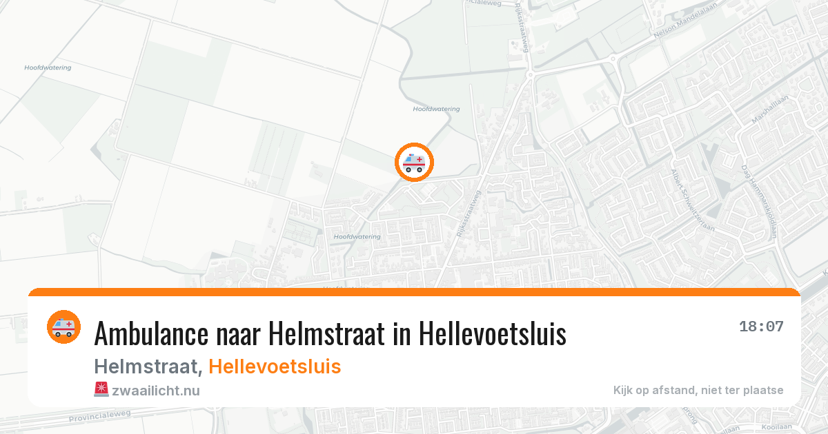 Ambulance naar Helmstraat in Hellevoetsluis — 17 jul 2026