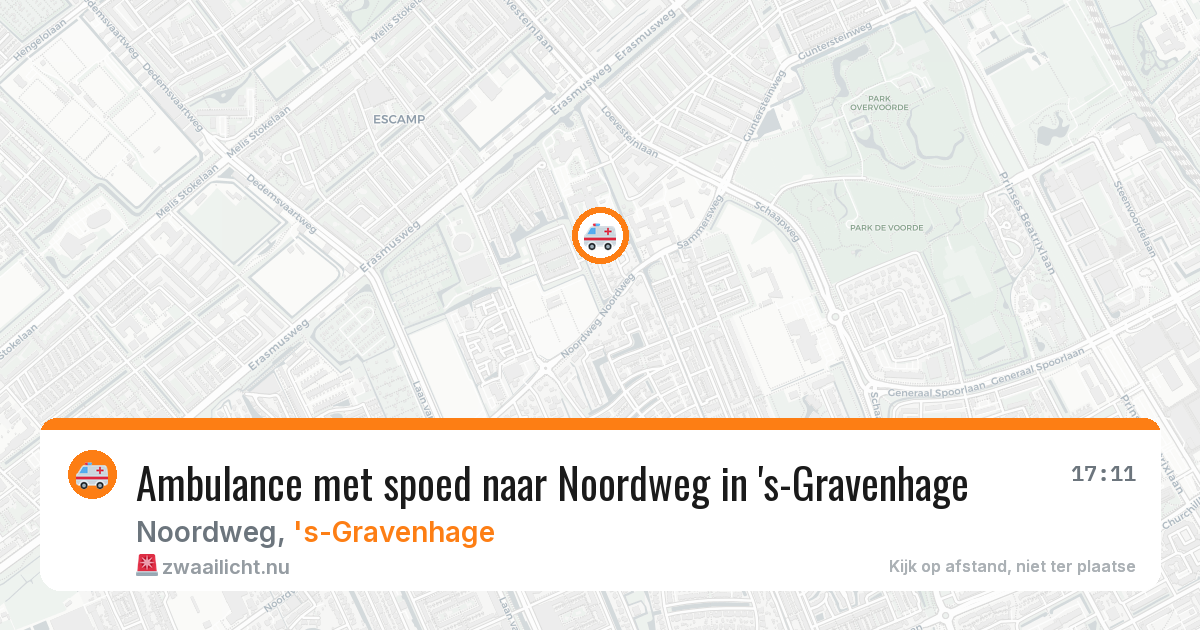Ambulance met spoed naar Noordweg in 's-Gravenhage — 24 jul 2026