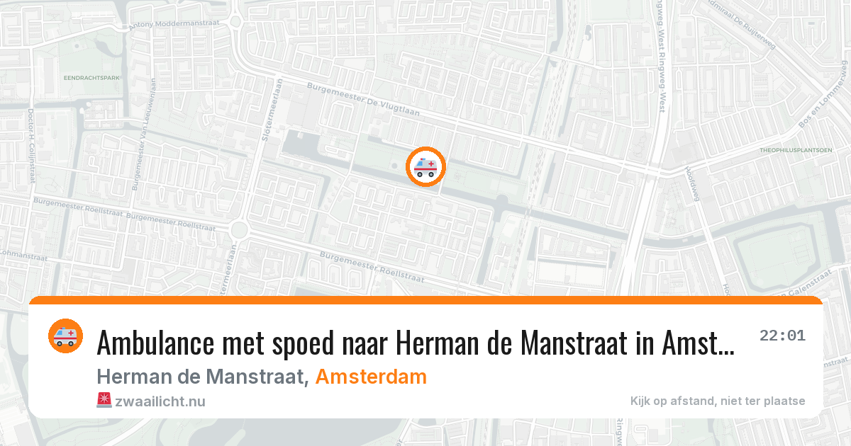 Ambulance met spoed naar Herman de Manstraat in Amsterdam — 11 jul 2026