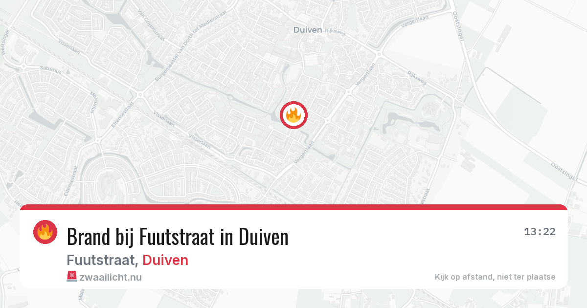 Brand bij Fuutstraat in Duiven — 15 mrt 2026