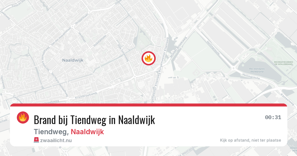 Brand bij Tiendweg in Naaldwijk — 22 apr 2026
