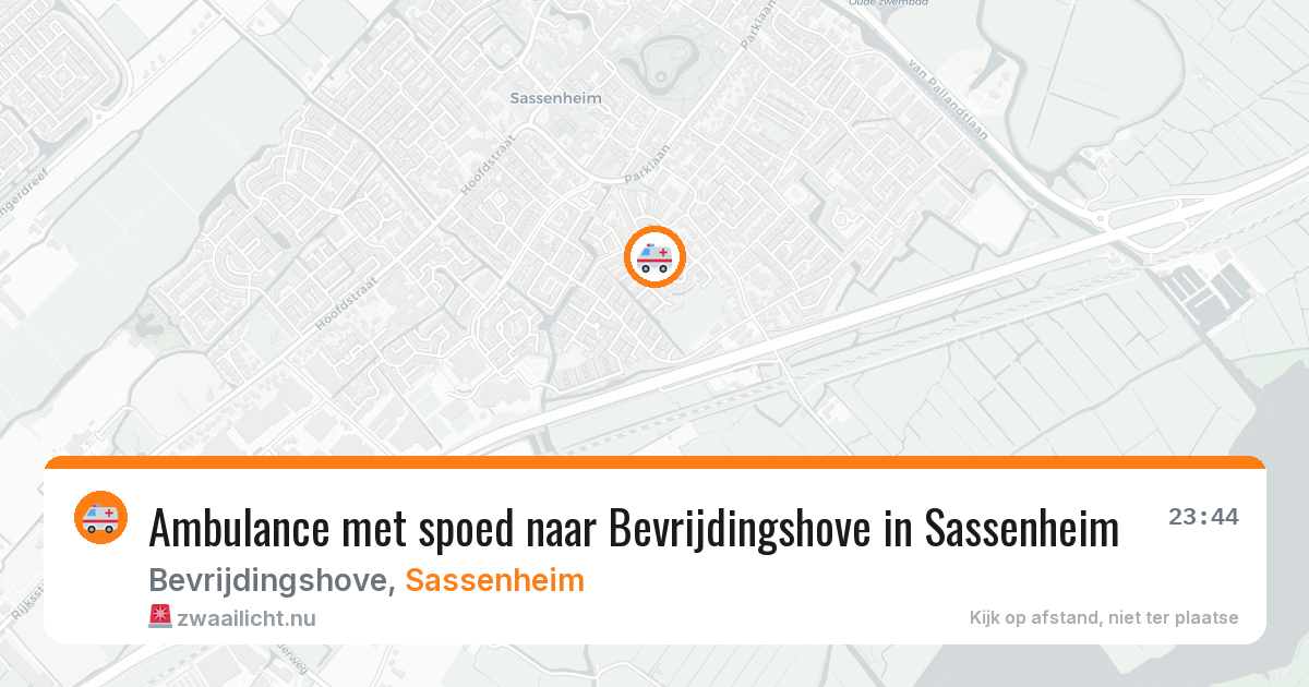 Ambulance met spoed naar Bevrijdingshove in Sassenheim — 2 feb 2026