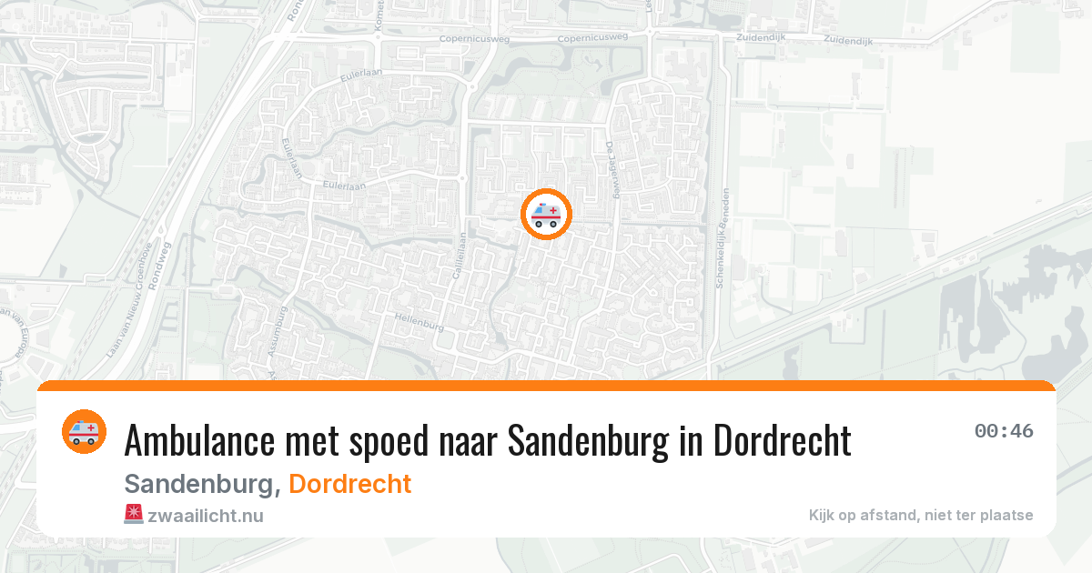 Ambulance met spoed naar Sandenburg in Dordrecht — 12 mrt 2026