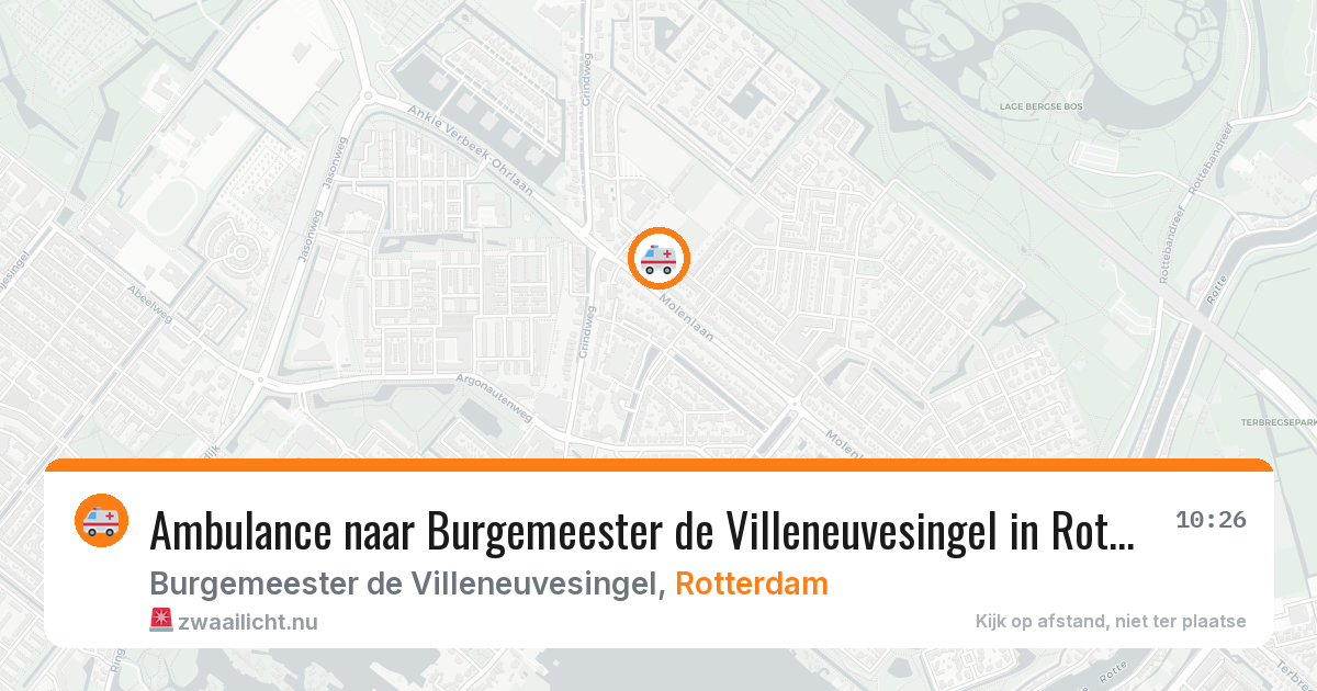 Ambulance naar Burgemeester de Villeneuvesingel in Rotterdam — 14 mei 2026
