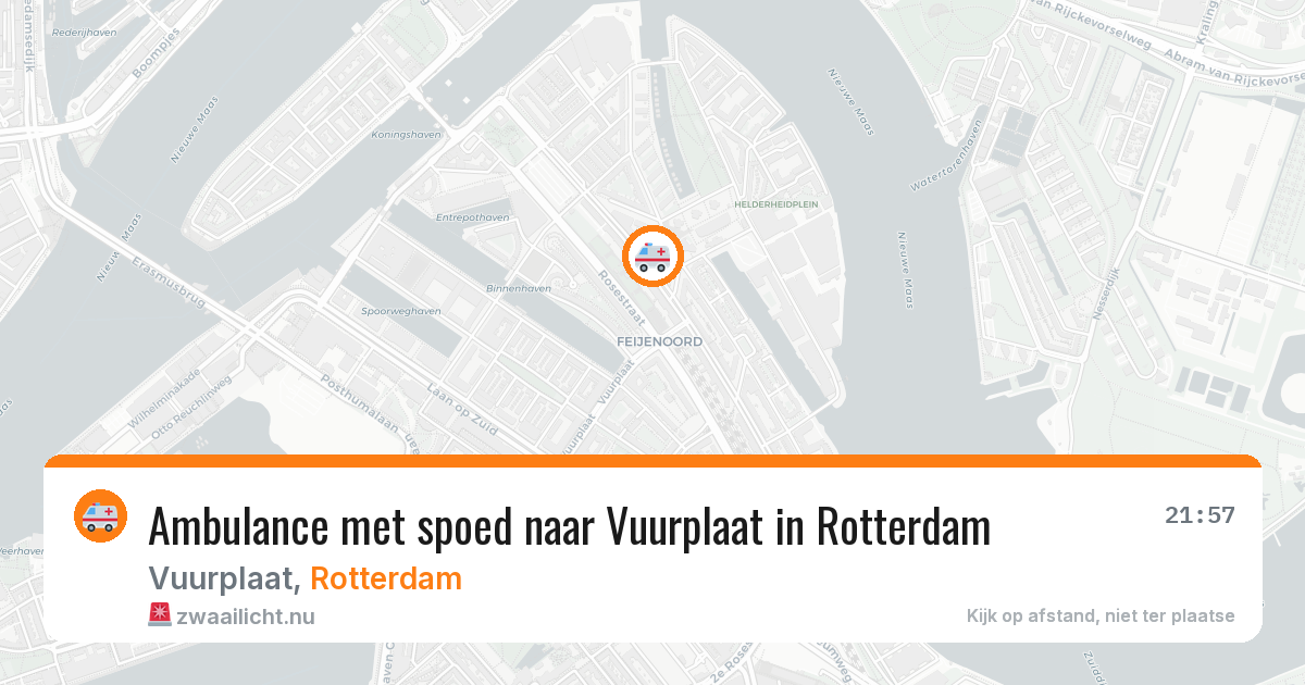 Ambulance met spoed naar Vuurplaat in Rotterdam — 26 mei 2026