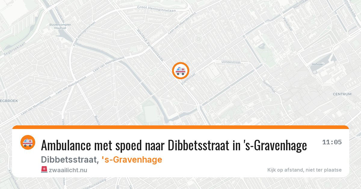 Ambulance met spoed naar Dibbetsstraat in 's-Gravenhage — 27 apr 2026