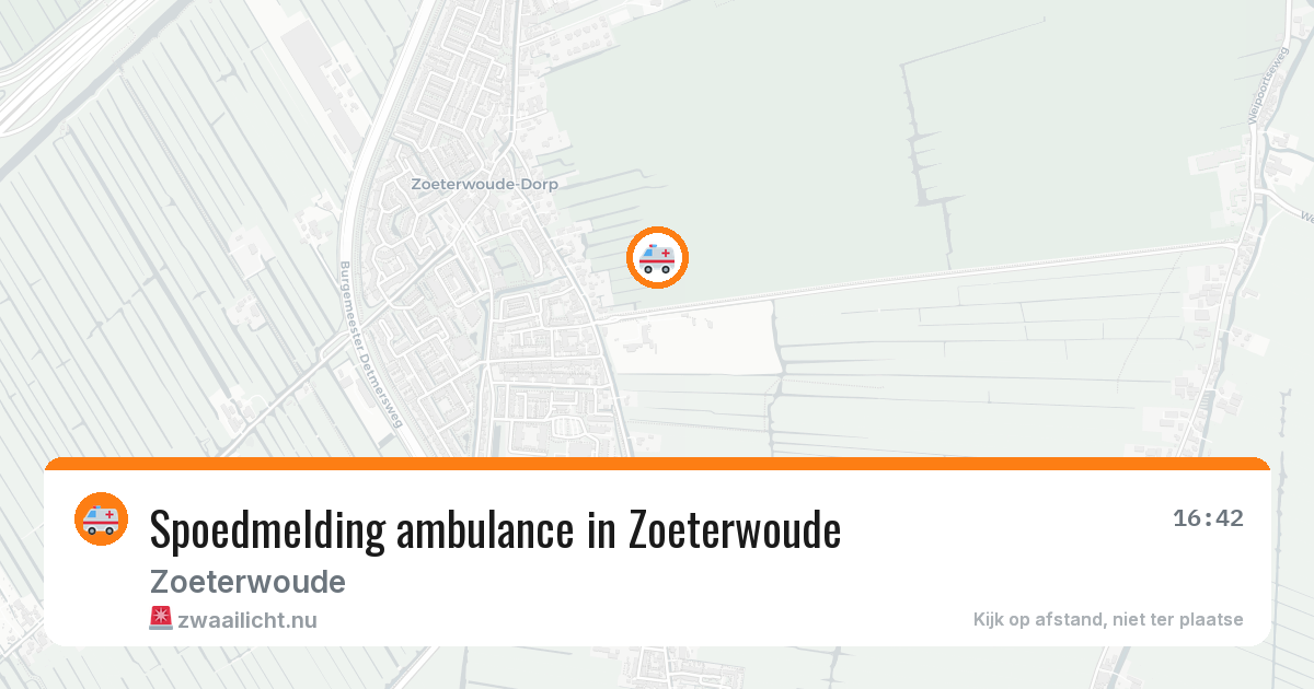 Spoedmelding ambulance in Zoeterwoude — 3 mei 2026