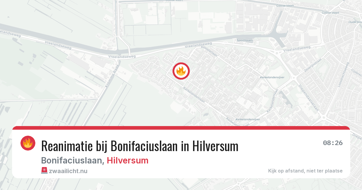 Reanimatie bij Bonifaciuslaan in Hilversum — 28 mei 2026
