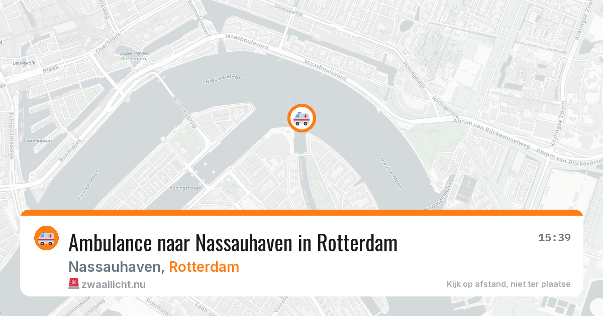 Ambulance naar Nassauhaven in Rotterdam — 22 jul 2026
