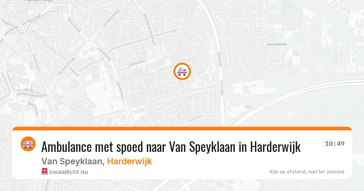 Ambulance met spoed naar Van Speyklaan in Harderwijk — 12 apr 2026