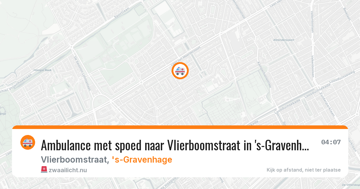 Ambulance met spoed naar Vlierboomstraat in 's-Gravenhage — 6 mei 2026