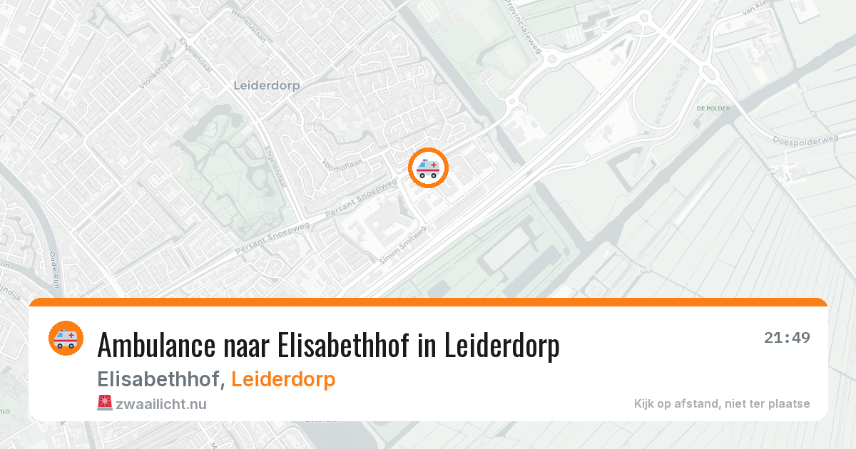 Ambulance naar Elisabethhof in Leiderdorp — 29 mei 2026