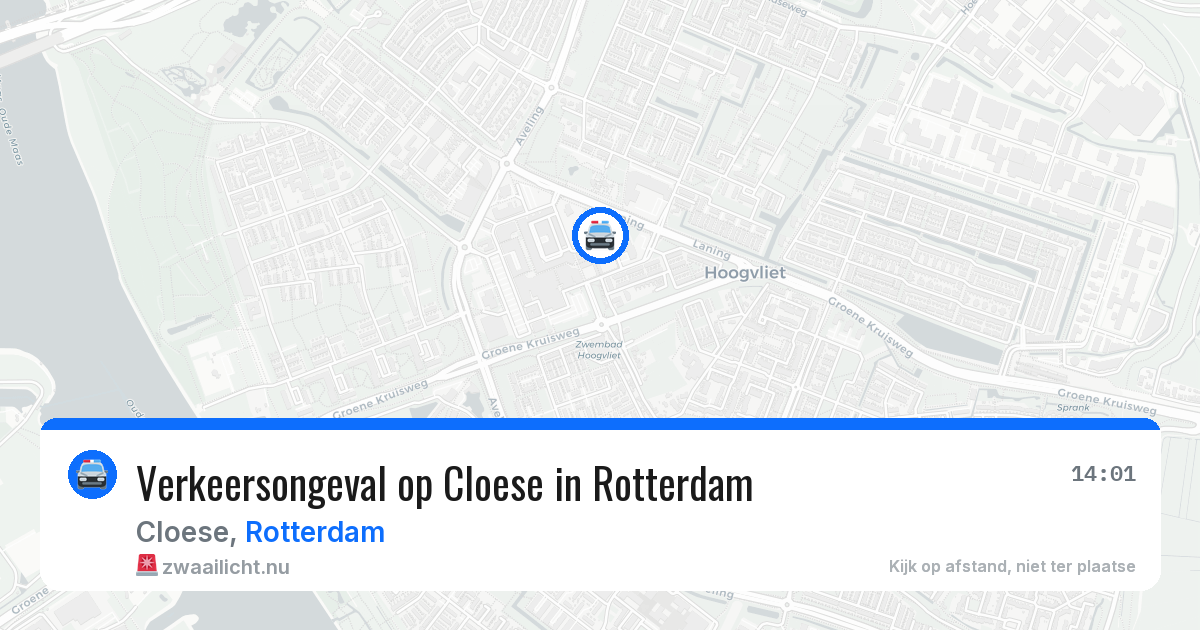 Verkeersongeval op Cloese in Rotterdam — 29 apr 2026
