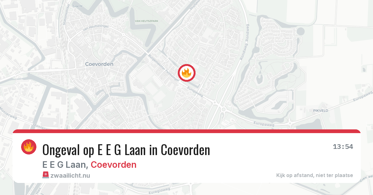 Ongeval op E E G Laan in Coevorden — 10 apr 2026