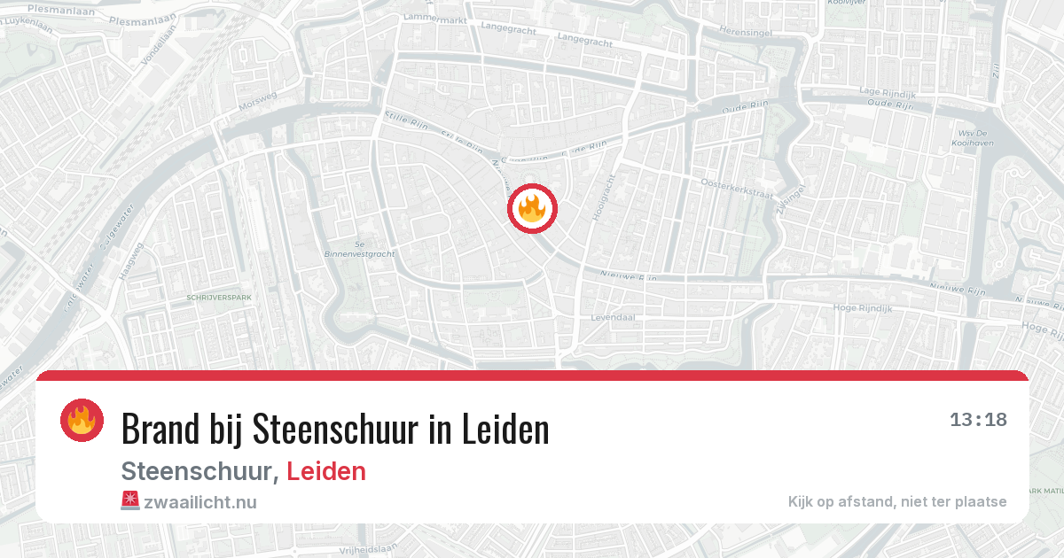 Brand bij Steenschuur in Leiden — 21 mei 2026
