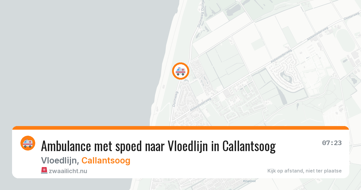 Ambulance met spoed naar Vloedlijn in Callantsoog — 22 mrt 2026