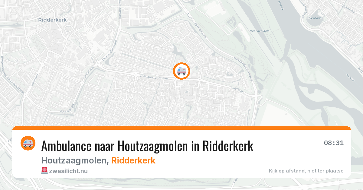 Ambulance naar Houtzaagmolen in Ridderkerk — 11 jul 2026