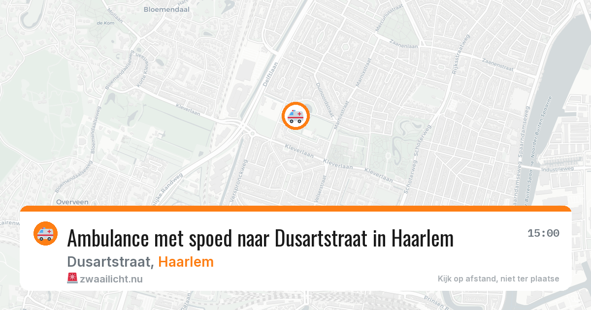 Ambulance met spoed naar Dusartstraat in Haarlem — 2 jun 2026
