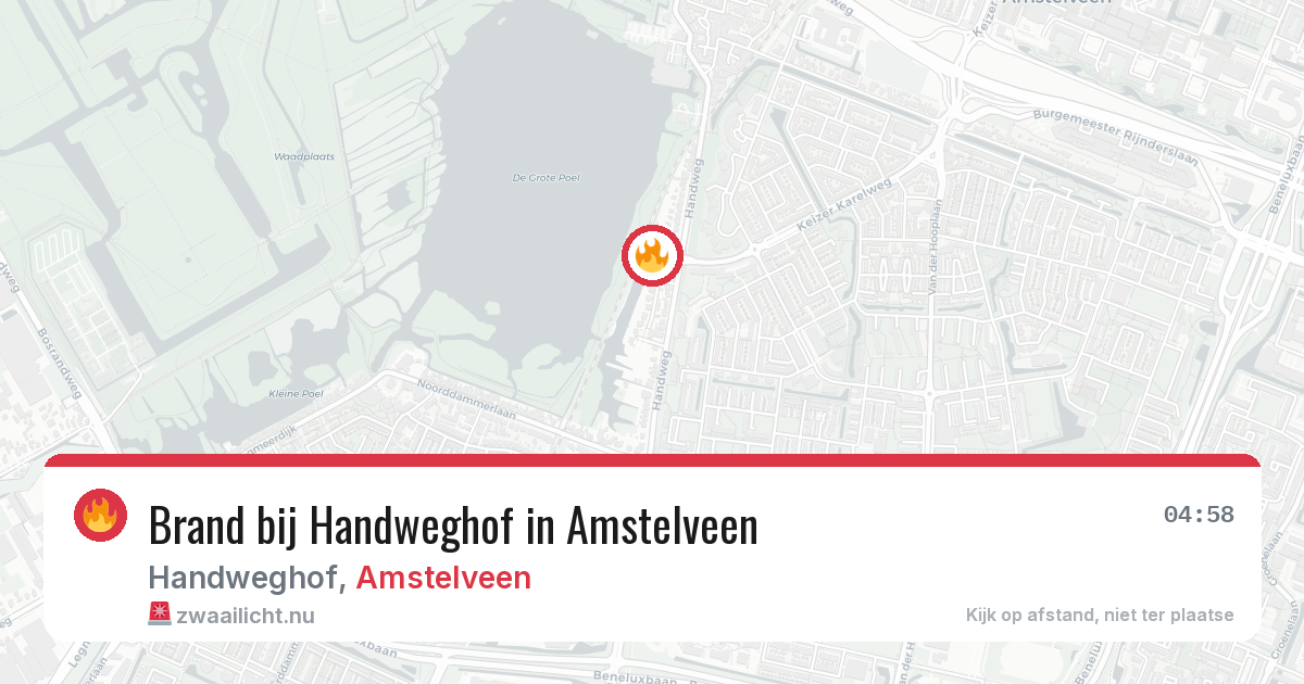Brand bij Handweghof in Amstelveen — 26 jul 2026