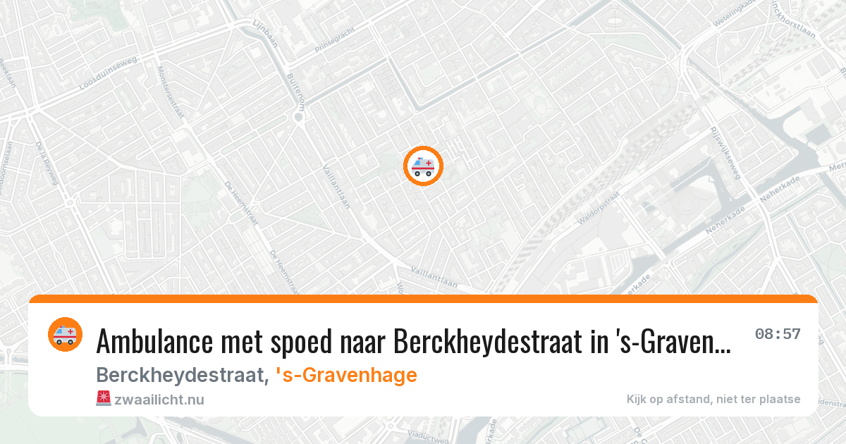 Ambulance met spoed naar Berckheydestraat in 's-Gravenhage — 11 jul 2026