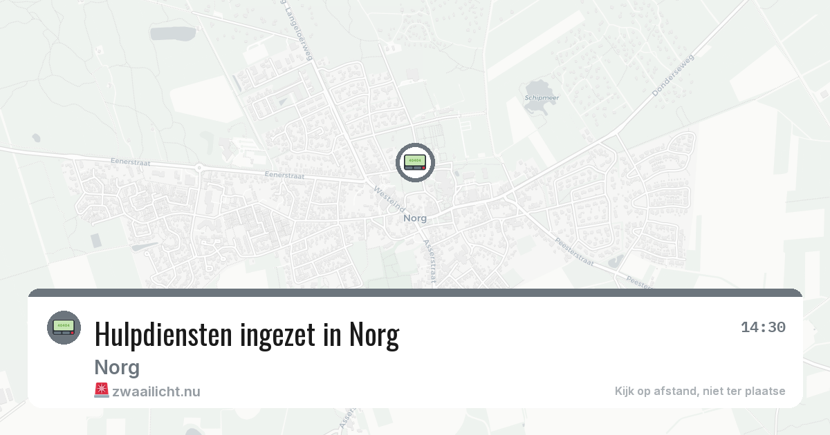Hulpdiensten ingezet in Norg — 7 jun 2026 | 🚨 Zwaailicht.nu