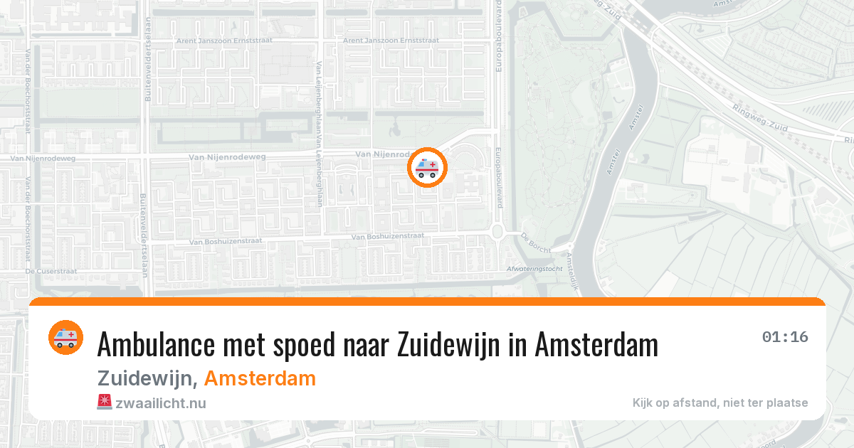 Ambulance met spoed naar Zuidewijn in Amsterdam — 25 jul 2026