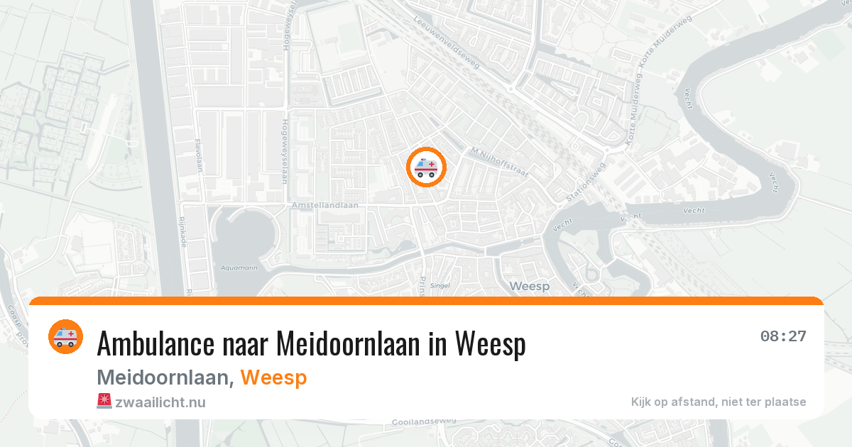 Ambulance naar Meidoornlaan in Weesp — 21 mrt 2026