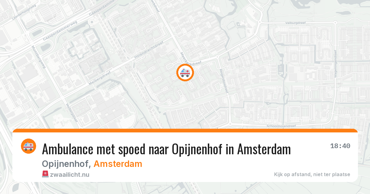 Ambulance met spoed naar Opijnenhof in Amsterdam — 17 jul 2026