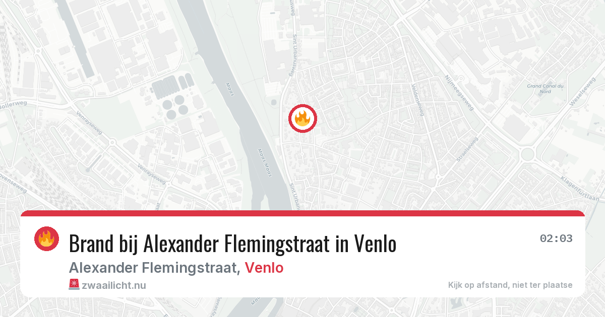 Brand bij Alexander Flemingstraat in Venlo — 6 mei 2026