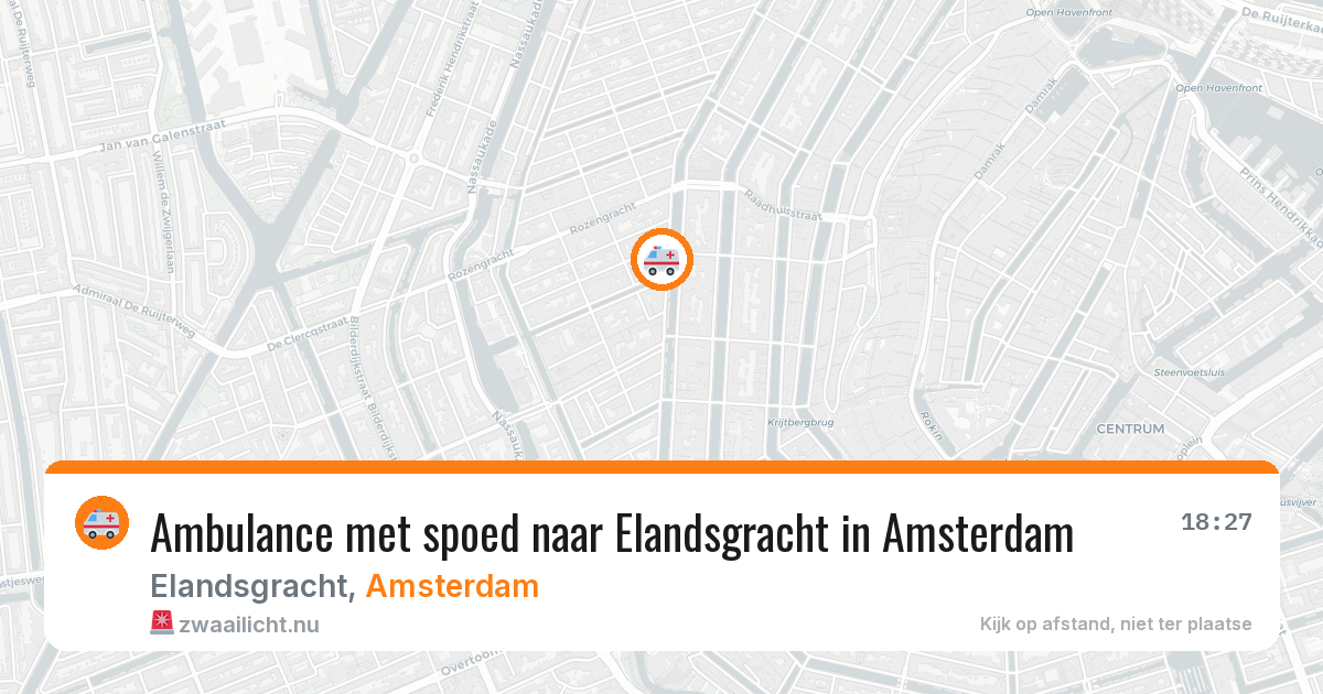 Ambulance met spoed naar Elandsgracht in Amsterdam — 17 mrt 2026