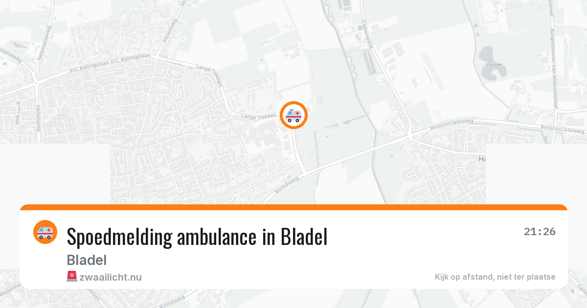 Spoedmelding ambulance in Bladel — 7 jul 2026