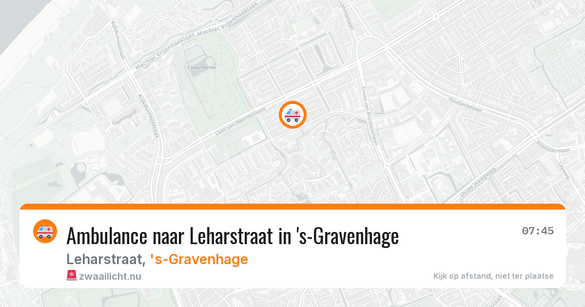 Ambulance naar Leharstraat in 's-Gravenhage — 24 mei 2026