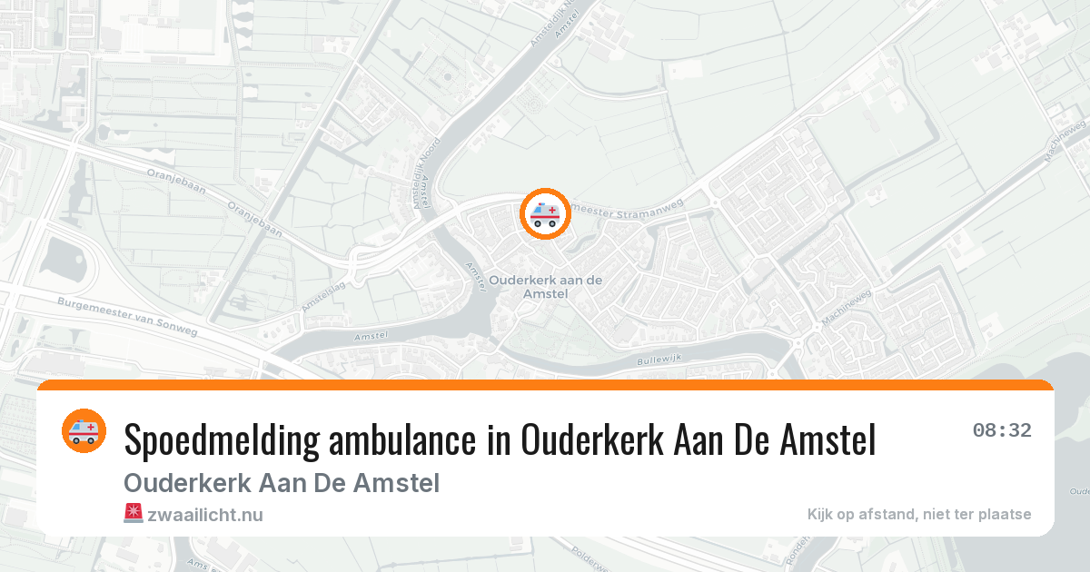 Spoedmelding ambulance in Ouderkerk Aan De Amstel — 12 mei 2026