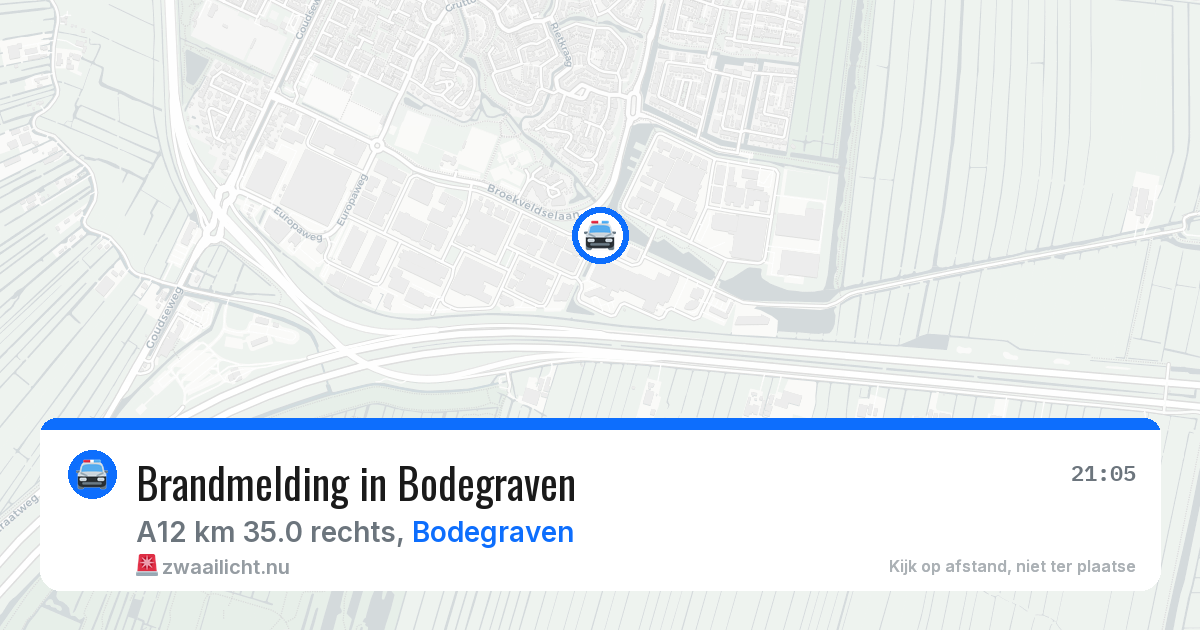 Brandmelding in Bodegraven — 23 mrt 2026