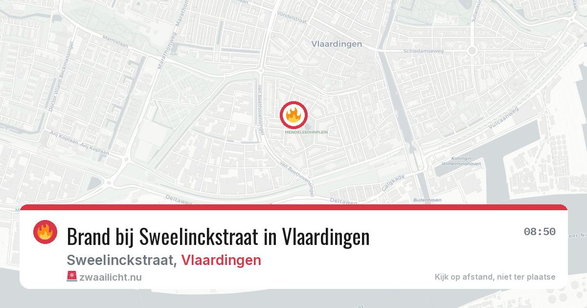 Brand bij Sweelinckstraat in Vlaardingen — 26 mrt 2026