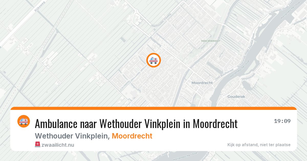 Ambulance naar Wethouder Vinkplein in Moordrecht — 22 mrt 2026