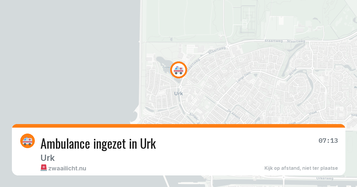 Ambulance ingezet in Urk — 20 jul 2026