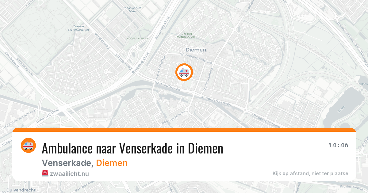 Ambulance naar Venserkade in Diemen — 20 jul 2026