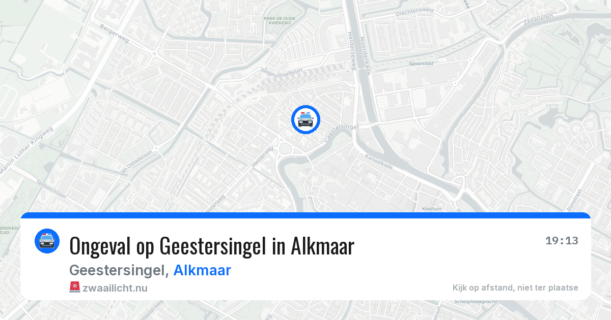 Ongeval op Geestersingel in Alkmaar — 25 jul 2026