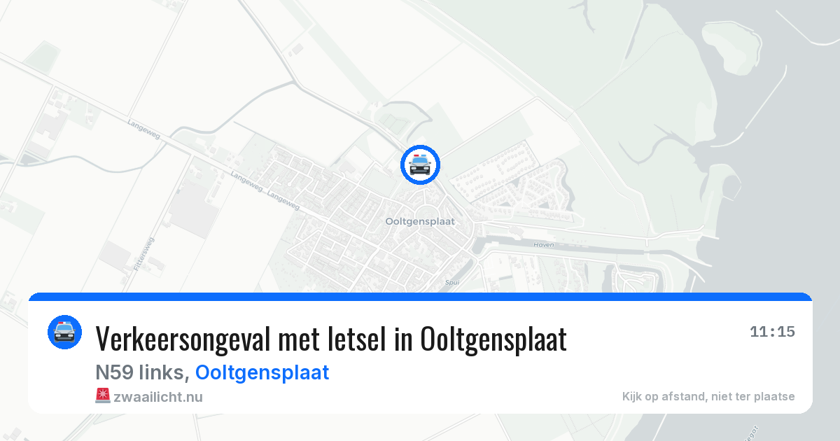 Verkeersongeval met letsel in Ooltgensplaat — 24 mei 2026