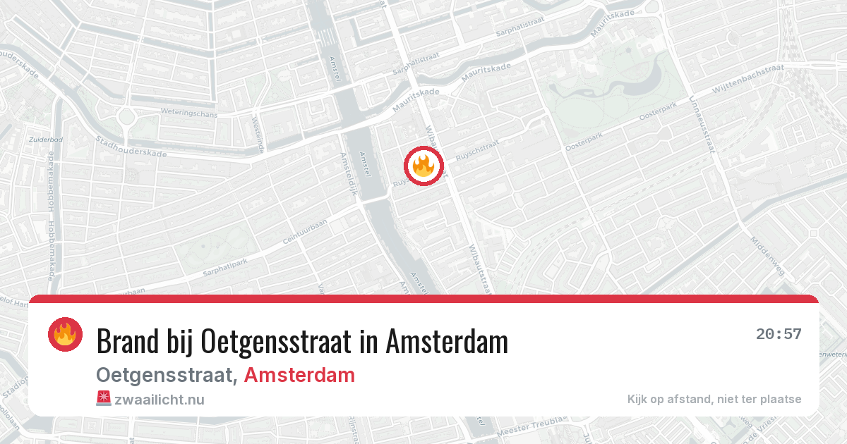 Brand bij Oetgensstraat in Amsterdam — 4 jun 2026