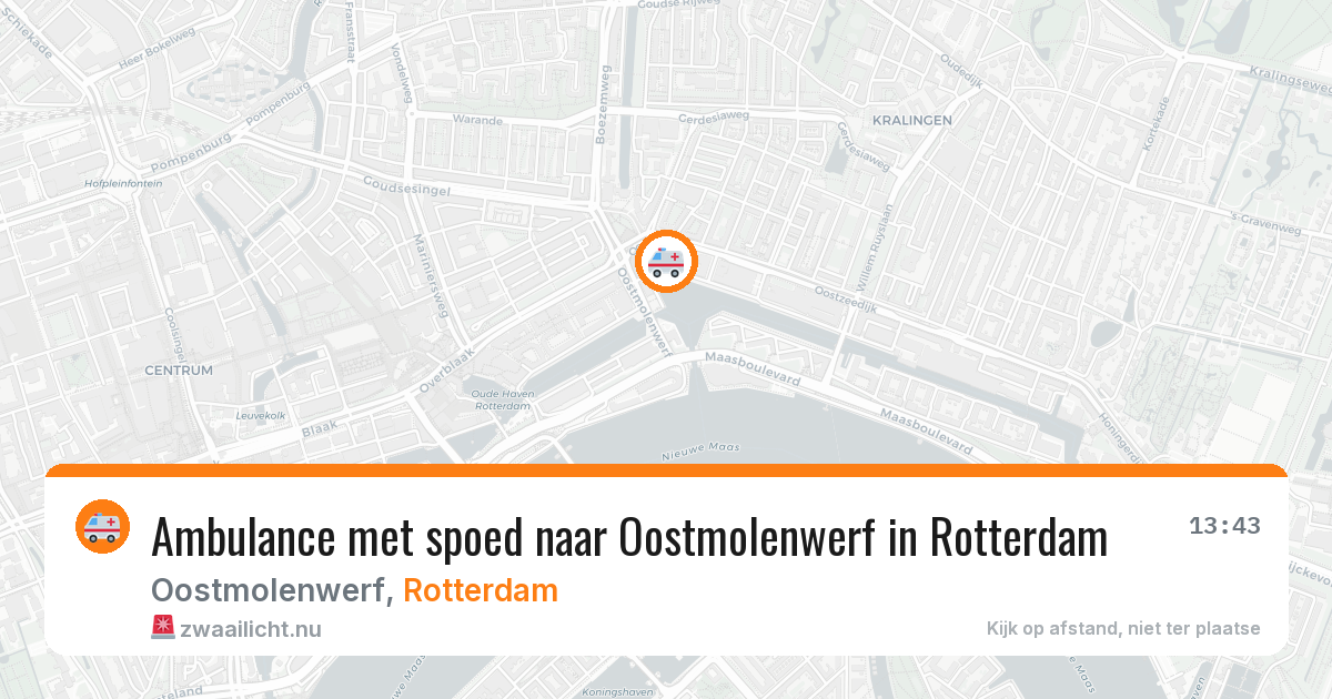 Ambulance met spoed naar Oostmolenwerf in Rotterdam — 1 apr 2026