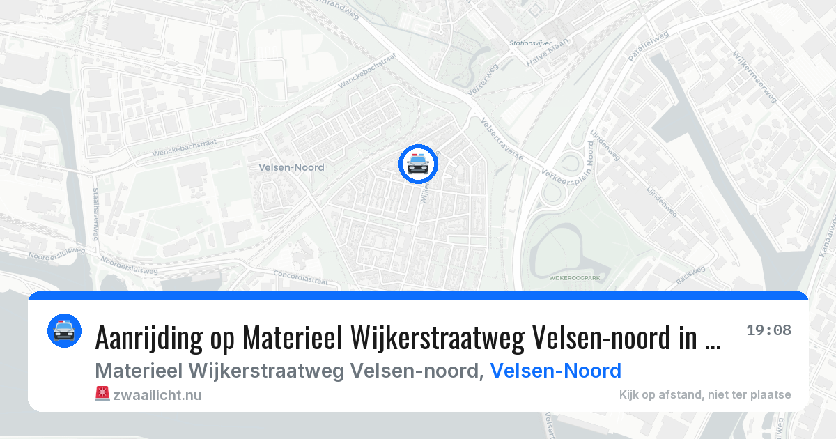 Aanrijding op Materieel Wijkerstraatweg Velsen-noord in Velsen-Noord — 14 jul 2026