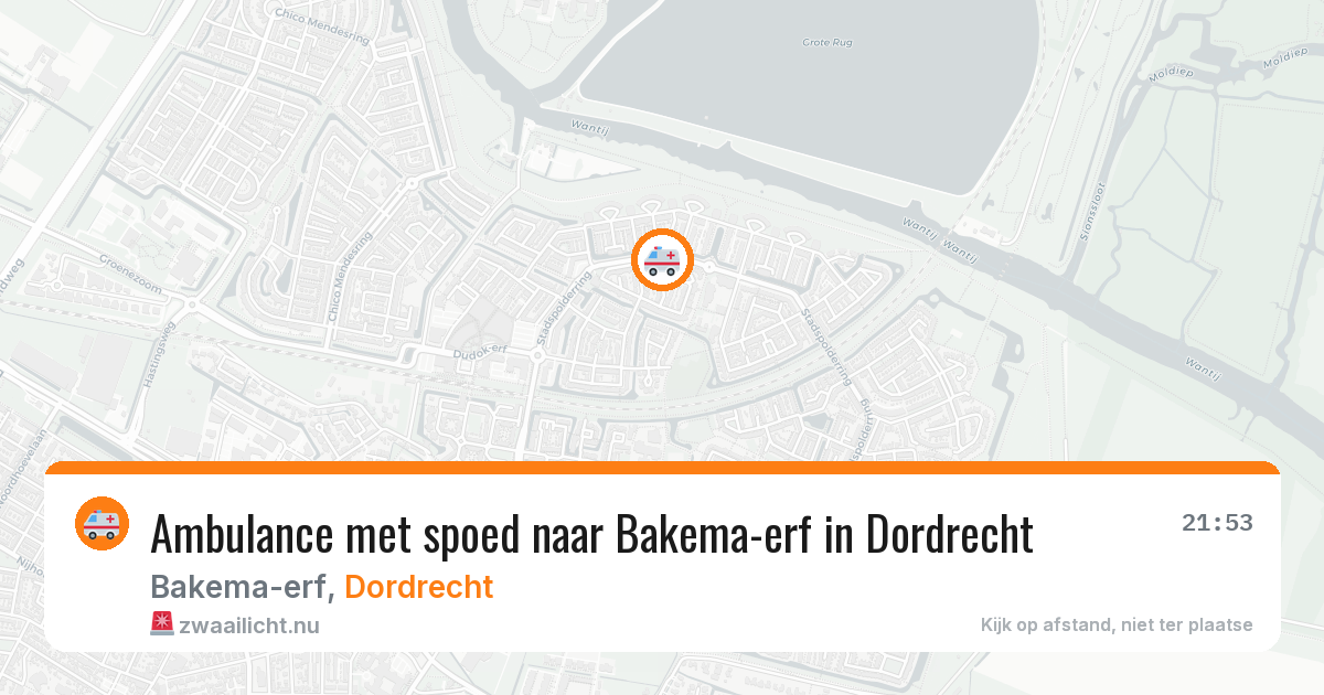 Ambulance met spoed naar Bakema-erf in Dordrecht — 4 mei 2026