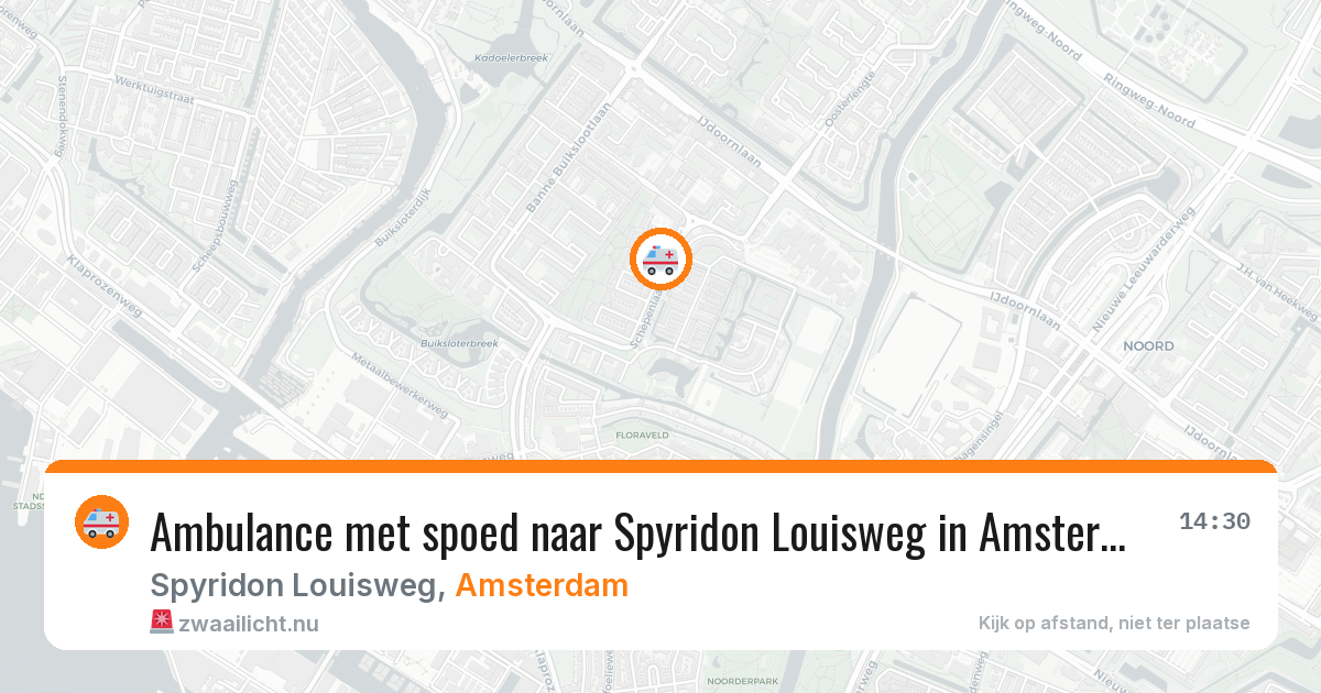 Ambulance met spoed naar Spyridon Louisweg in Amsterdam — 10 jul 2026