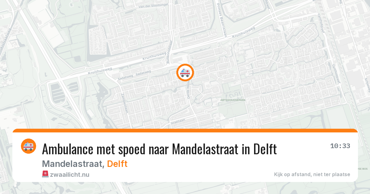 Ambulance met spoed naar Mandelastraat in Delft — 11 feb 2026