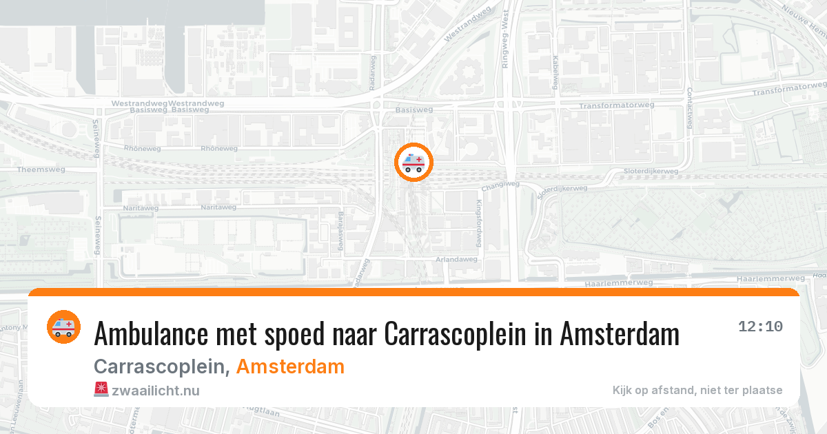 Ambulance met spoed naar Carrascoplein in Amsterdam — 17 jul 2026