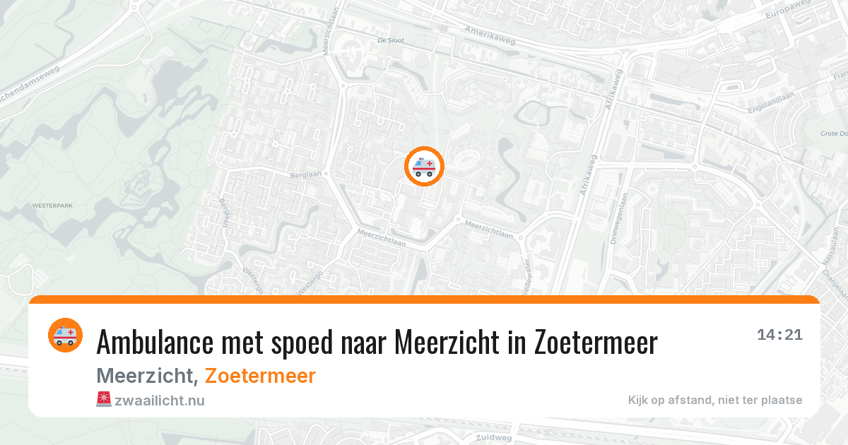 Ambulance met spoed naar Meerzicht in Zoetermeer — 5 mei 2026